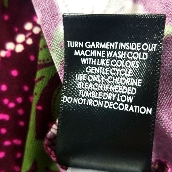 TORRID Fuschia Pink Floral Side-Draped 3/4 Sleeve Dress Size 2 (2X) #011 - Picture 9 of 10